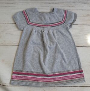 Joe Fresh Grey and Pink Baby Sweater Dress 18-24 Months